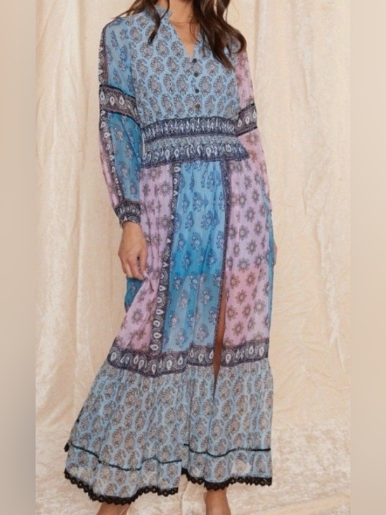 RAGA Dresses & Skirts - Raga x Anthropologie Floral Patchwork Maxi Dress